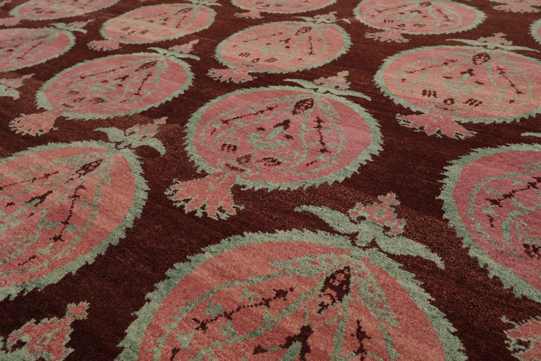 Knotted Rug Brown Red Hand Knotted Multi Size Wool Tibetan Traditional Rugs