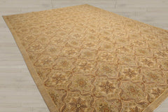 10x14 Tan, Gray, Beige Color Hand Knotted Peshawar 100% Wool Traditional Oriental Rug