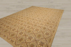 10x14 Tan, Gray, Beige Color Hand Knotted Peshawar 100% Wool Traditional Oriental Rug
