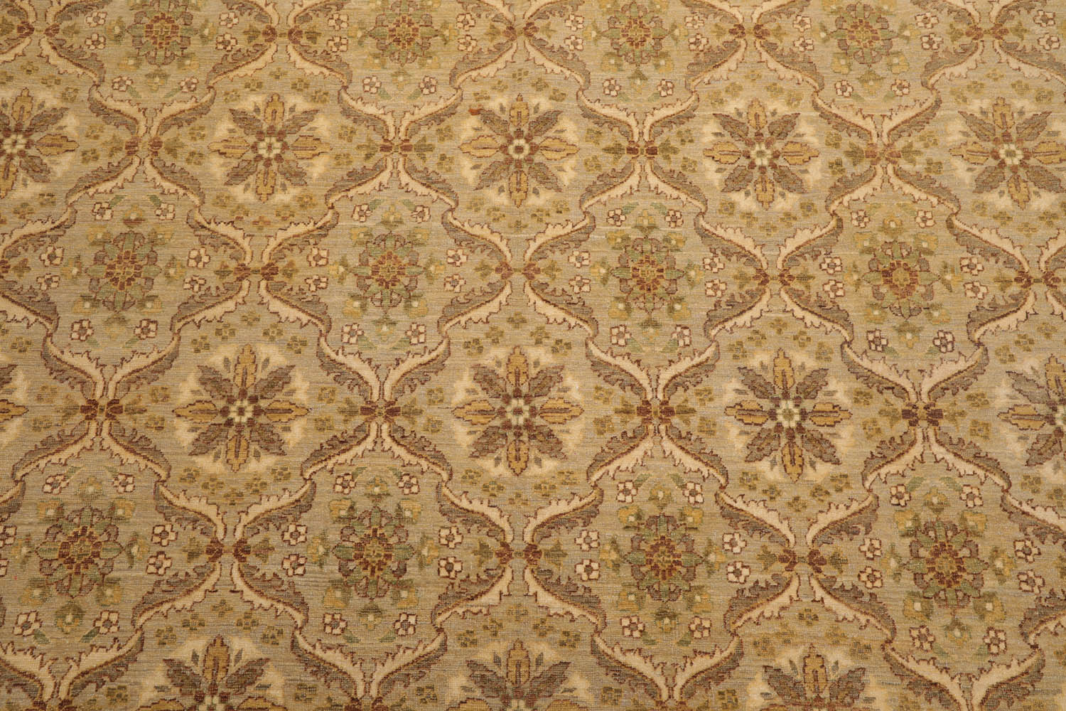 10x14 Tan, Gray, Beige Color Hand Knotted Peshawar 100% Wool Traditional Oriental Rug