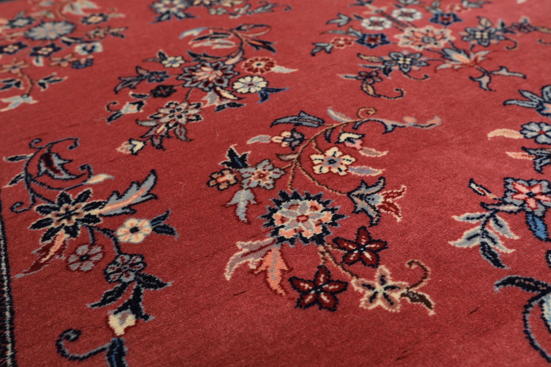 4x6 Rose, Ivory, Aqua Color Hand Knotted Pak Persian New Zealand Wool Traditional Oriental Rug