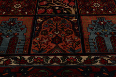 8x11 Navy, Red, Pink Color Hand Knotted Bakhtiari 100% Wool Traditional Oriental Rug
