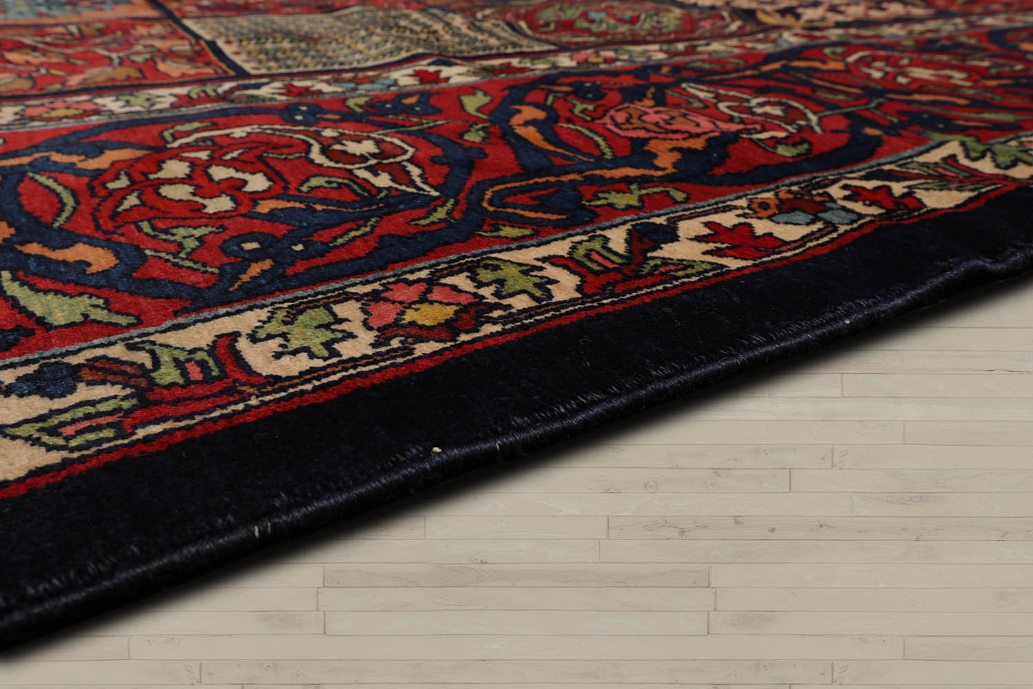 8x11 Navy, Red, Pink Color Hand Knotted Bakhtiari 100% Wool Traditional Oriental Rug