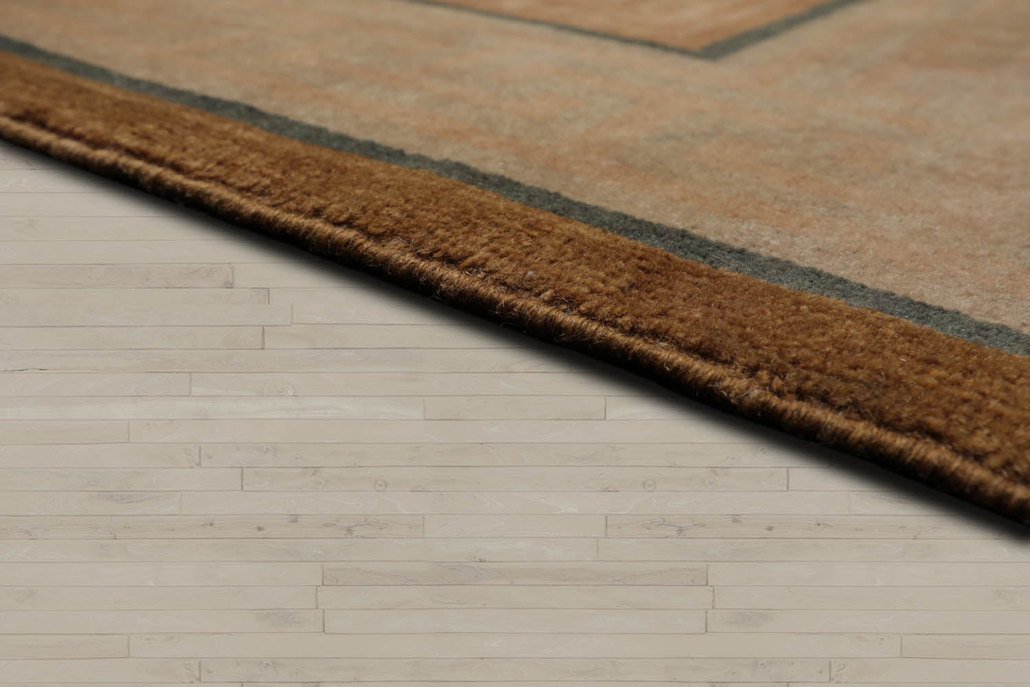 6x9 Beige, Peach, Teal Color Hand Knotted  100% Wool Traditional Oriental Rug