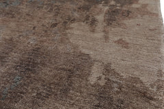 Knotted Rug Gray Taupe Hand Knotted 2'x3' Tibetan Transitional Wool and Silk Oriental Area Rug