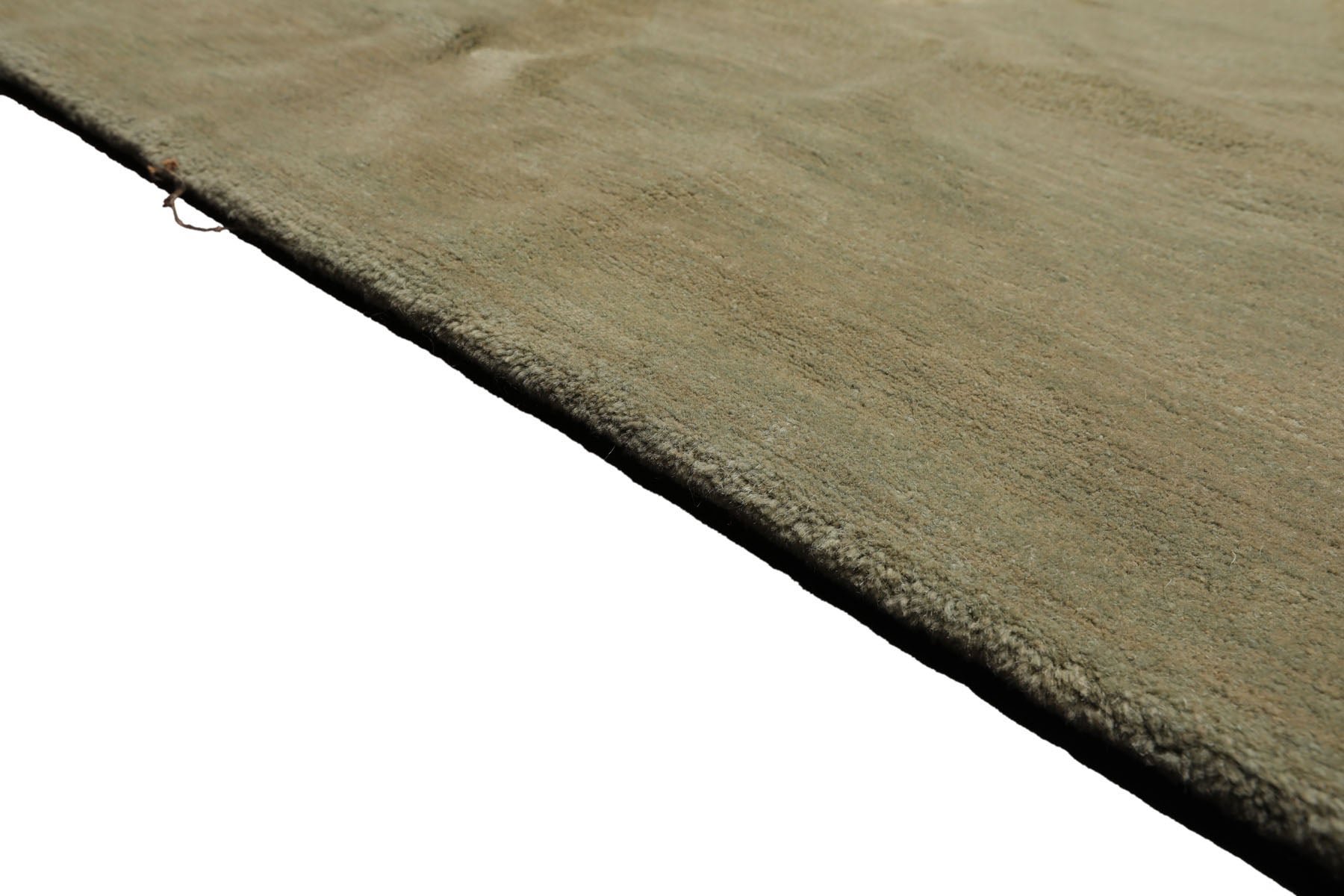 Knotted Rug Moss Tone on Tone Hand Knotted 9'x12' Modern Contemporary Tibetan 100% Wool Oriental Area Rug