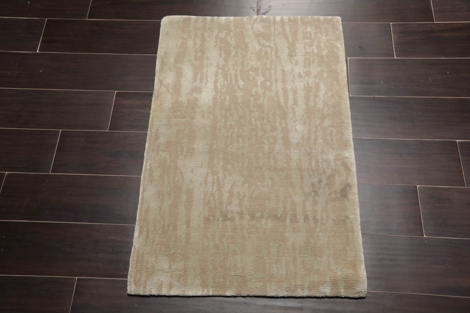 2x3 Tone on Tone Gray, , Color Hand Knotted  Wool & Silk Modern Oriental Rug