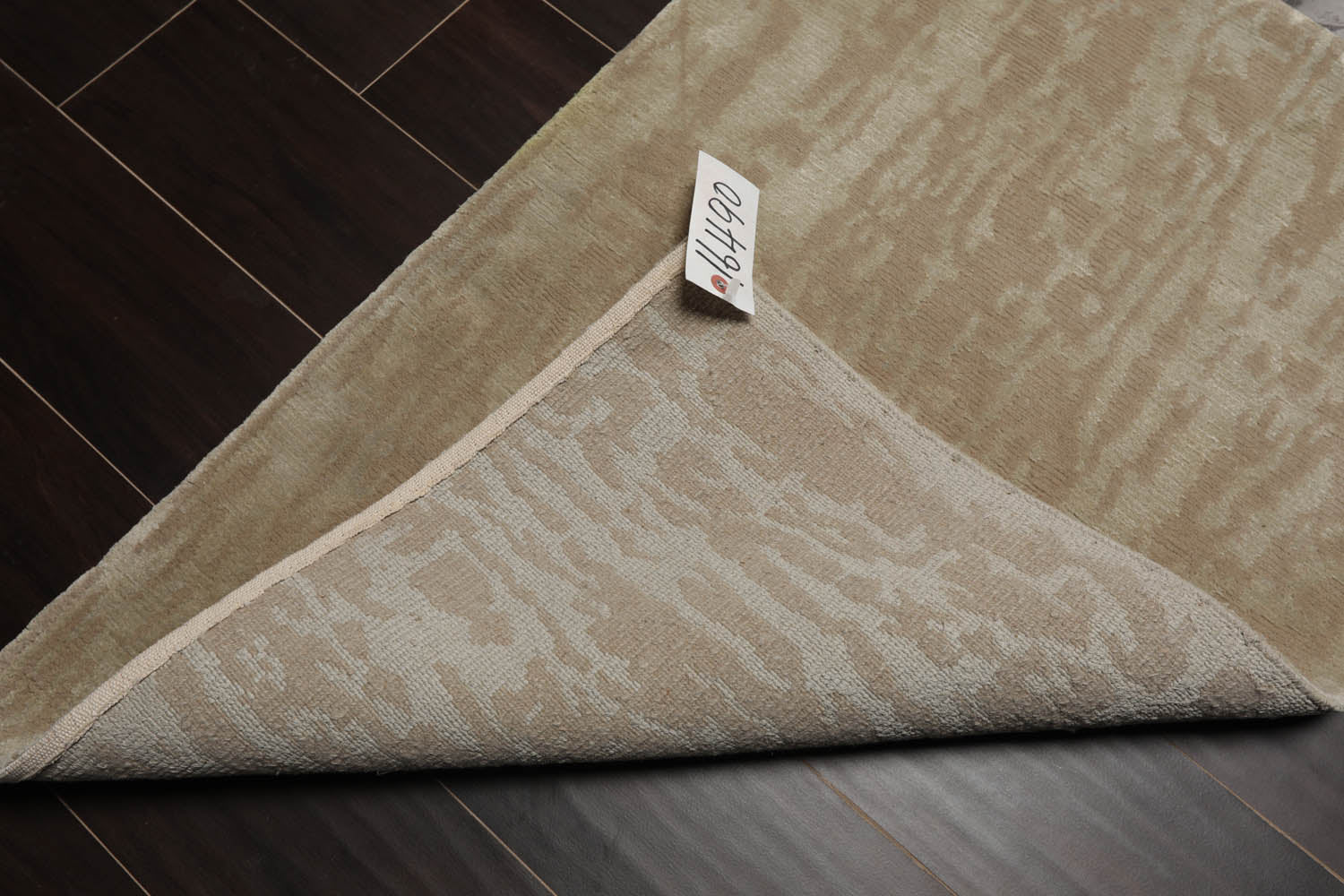 2x3 Tone on Tone Gray, , Color Hand Knotted  Wool & Silk Modern Oriental Rug