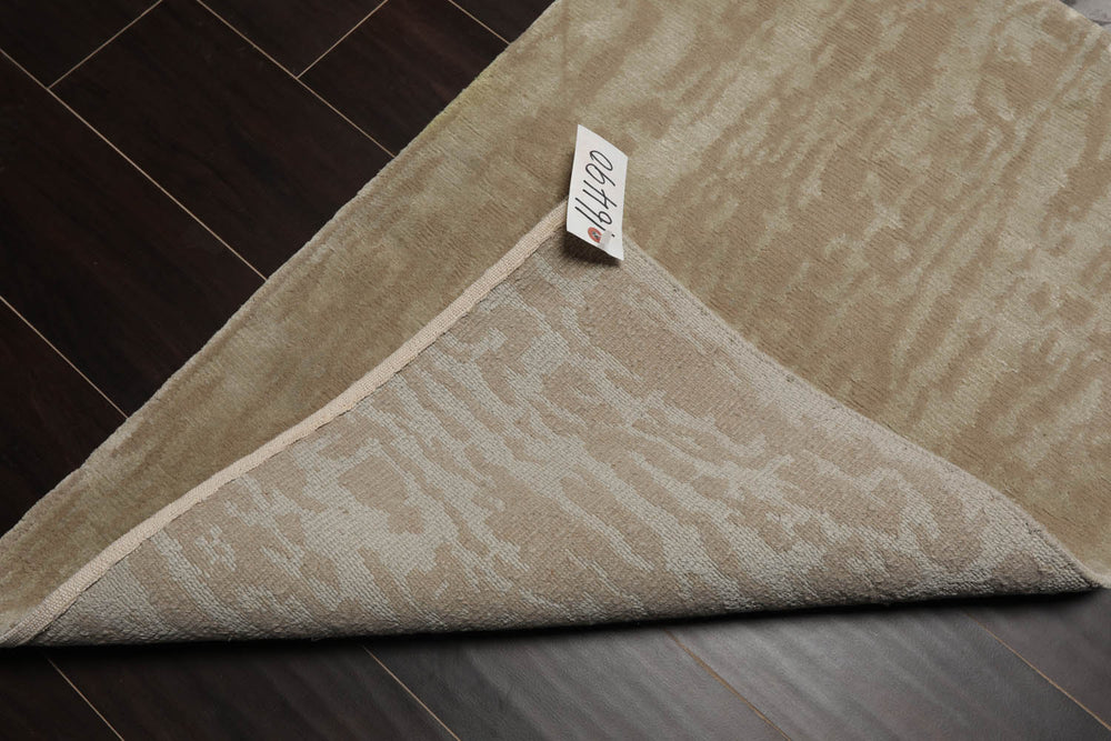 2x3 Tone on Tone Gray, , Color Hand Knotted  Wool & Silk Modern Oriental Rug