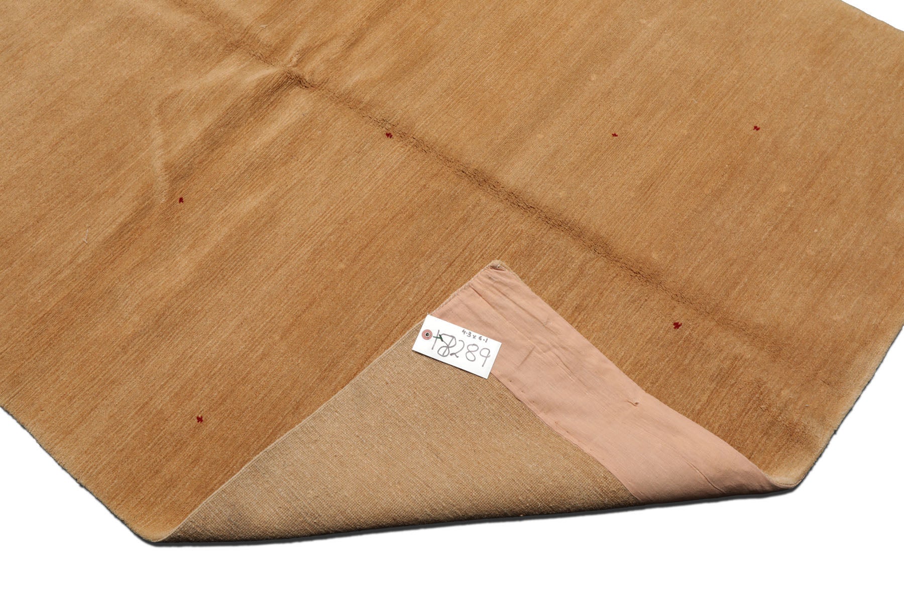 Knotted Rug Red Tan Hand Knotted 4'x6' Michaelian and Kohlberg Swiss Wash Contemporary Tibetan 100% Wool Oriental Area Rug