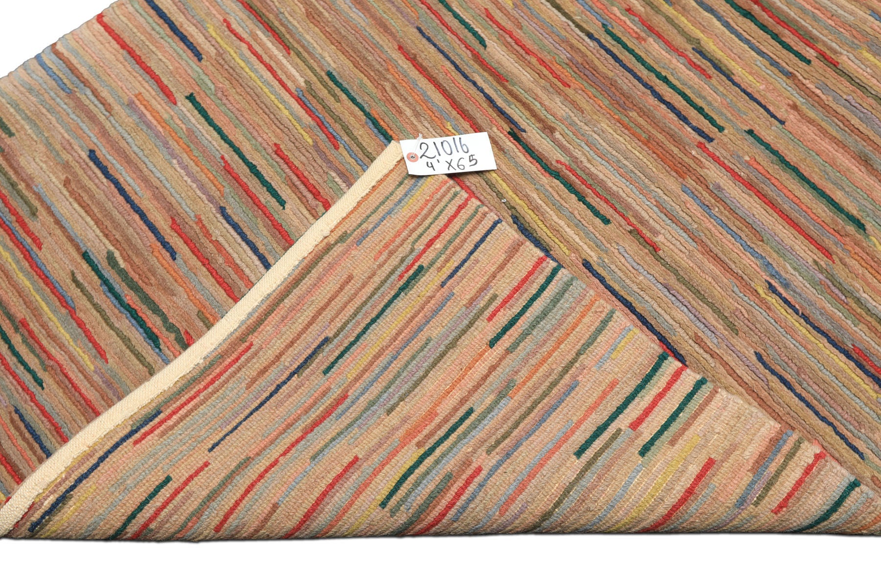 4x6 Rose, Multi, Color Hand Knotted Tibetan Wool Modern & Contemporary Oriental Rug