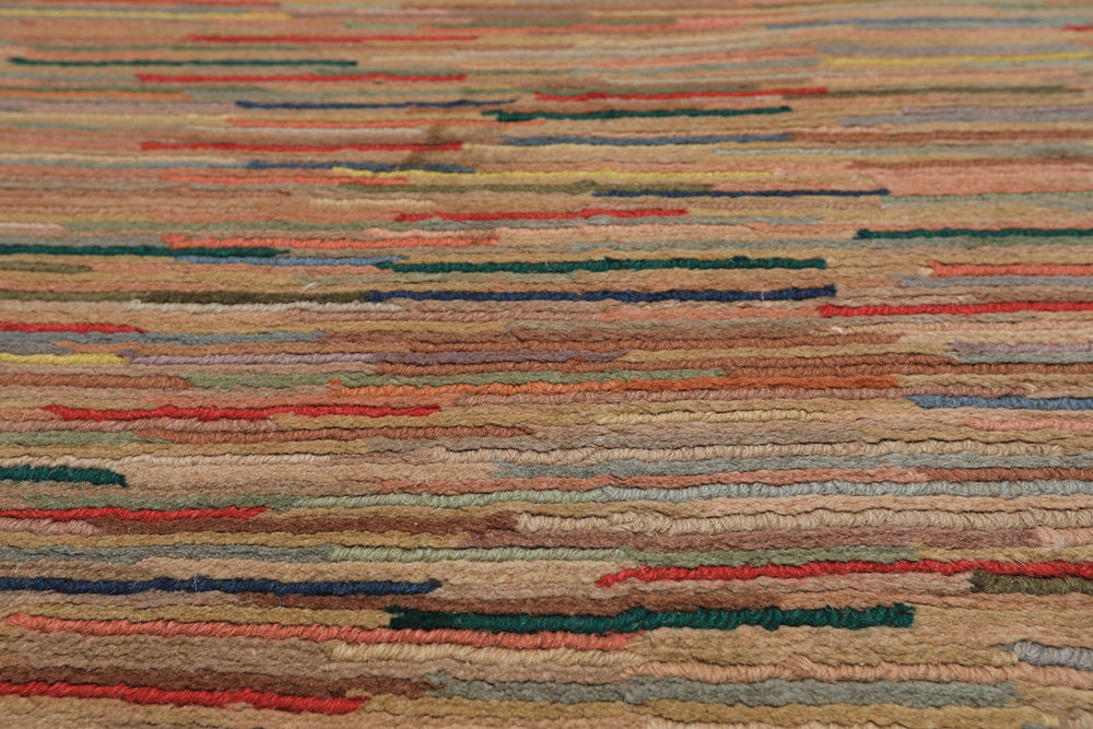 4x6 Rose, Multi, Color Hand Knotted Tibetan Wool Modern & Contemporary Oriental Rug