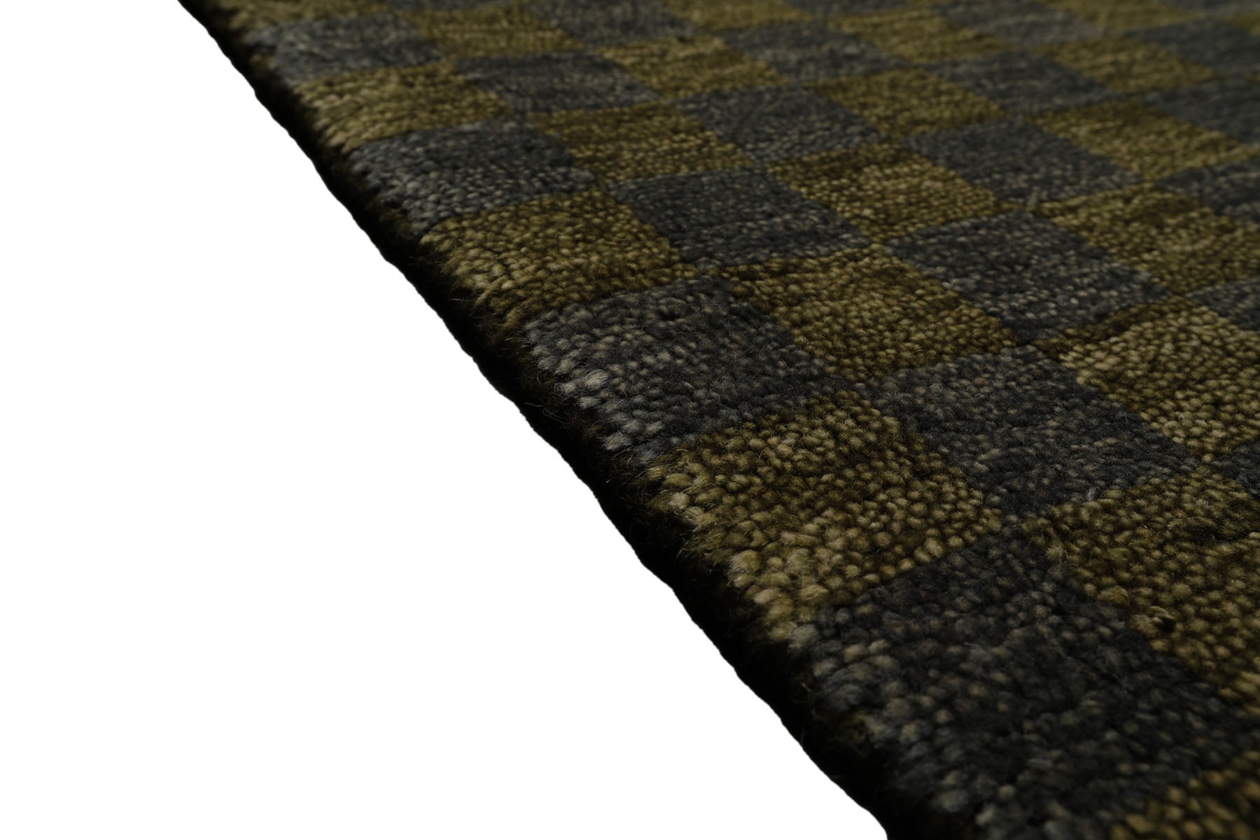 Knotted Rug Green Slate Hand Knotted 5'x7' Michaelian and Kohlberg Modern Contemporary Tibetan 100% Wool Oriental Area Rug