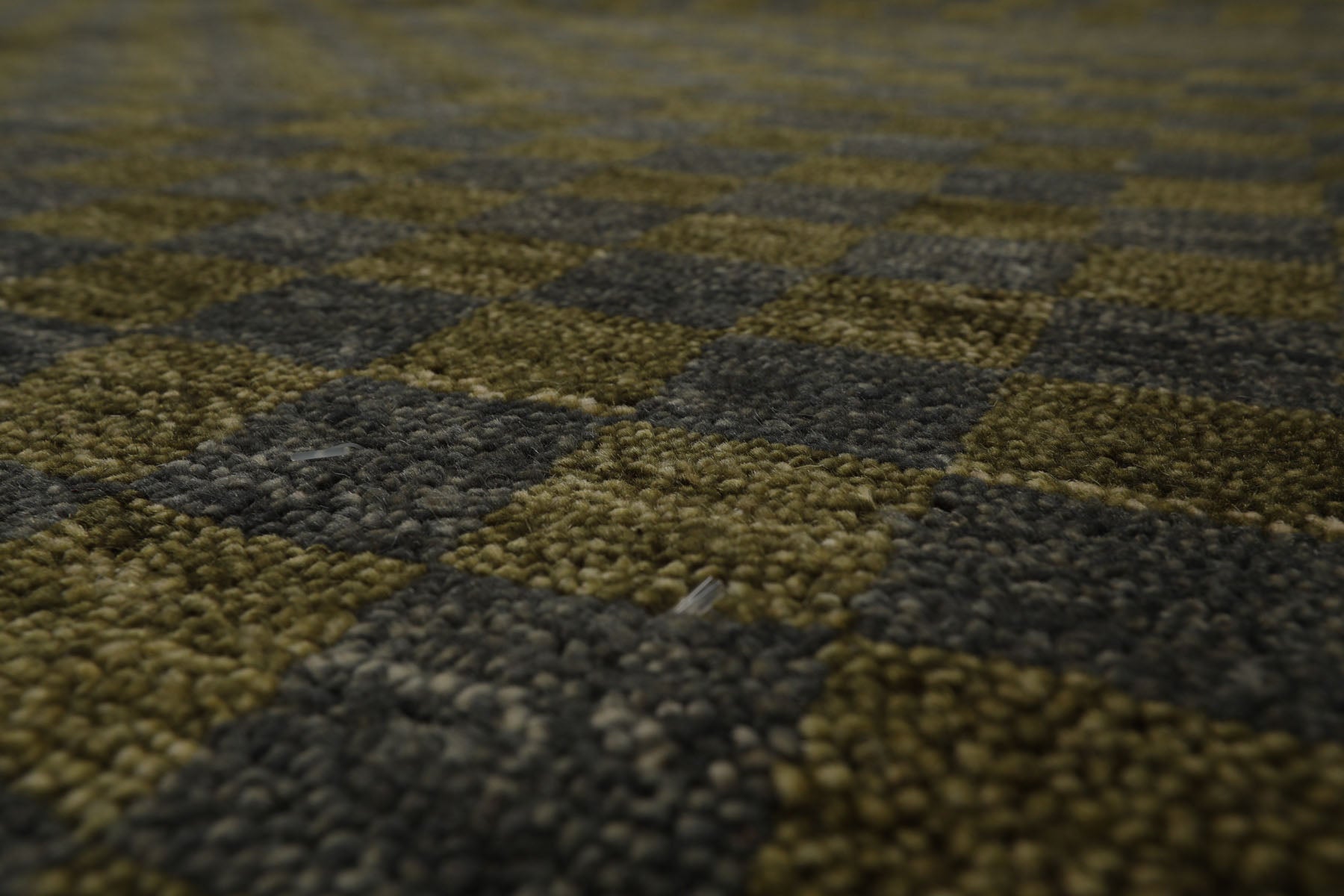 Knotted Rug Green Slate Hand Knotted 5'x7' Michaelian and Kohlberg Modern Contemporary Tibetan 100% Wool Oriental Area Rug