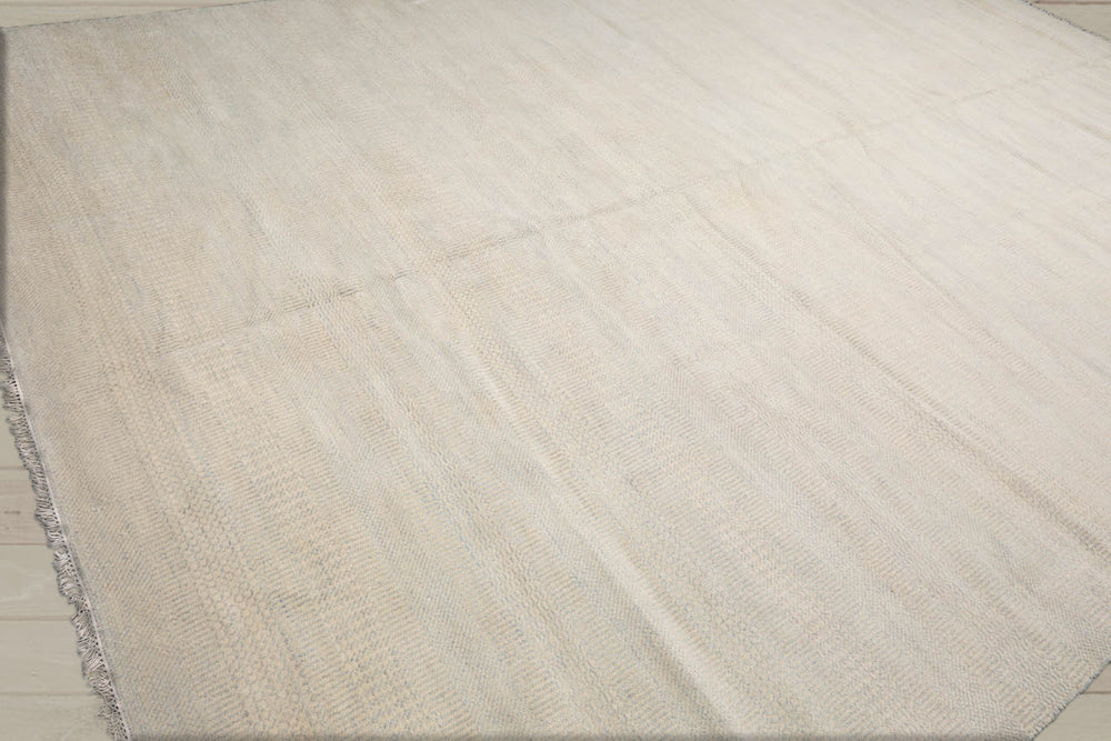 10x14 Beige, Gray, Color Hand Knotted  100% Wool Modern Oriental Rug
