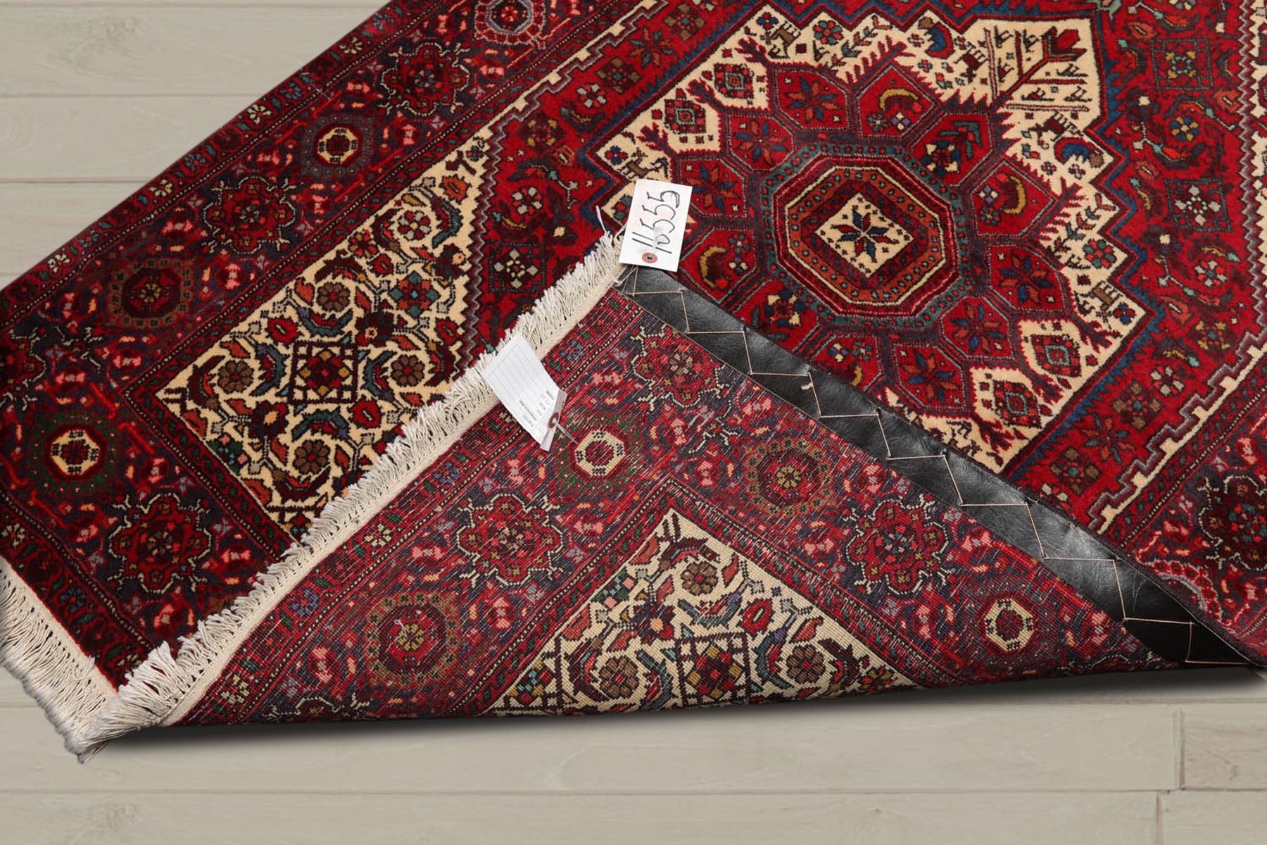 3x5 Red, Ivory, Blue Color Hand Knotted Bidjar 100% Wool Traditional Oriental Rug