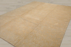 9x12 Gray, Light Gold, Color Hand Knotted  100% Wool Contemporary Oriental Rug
