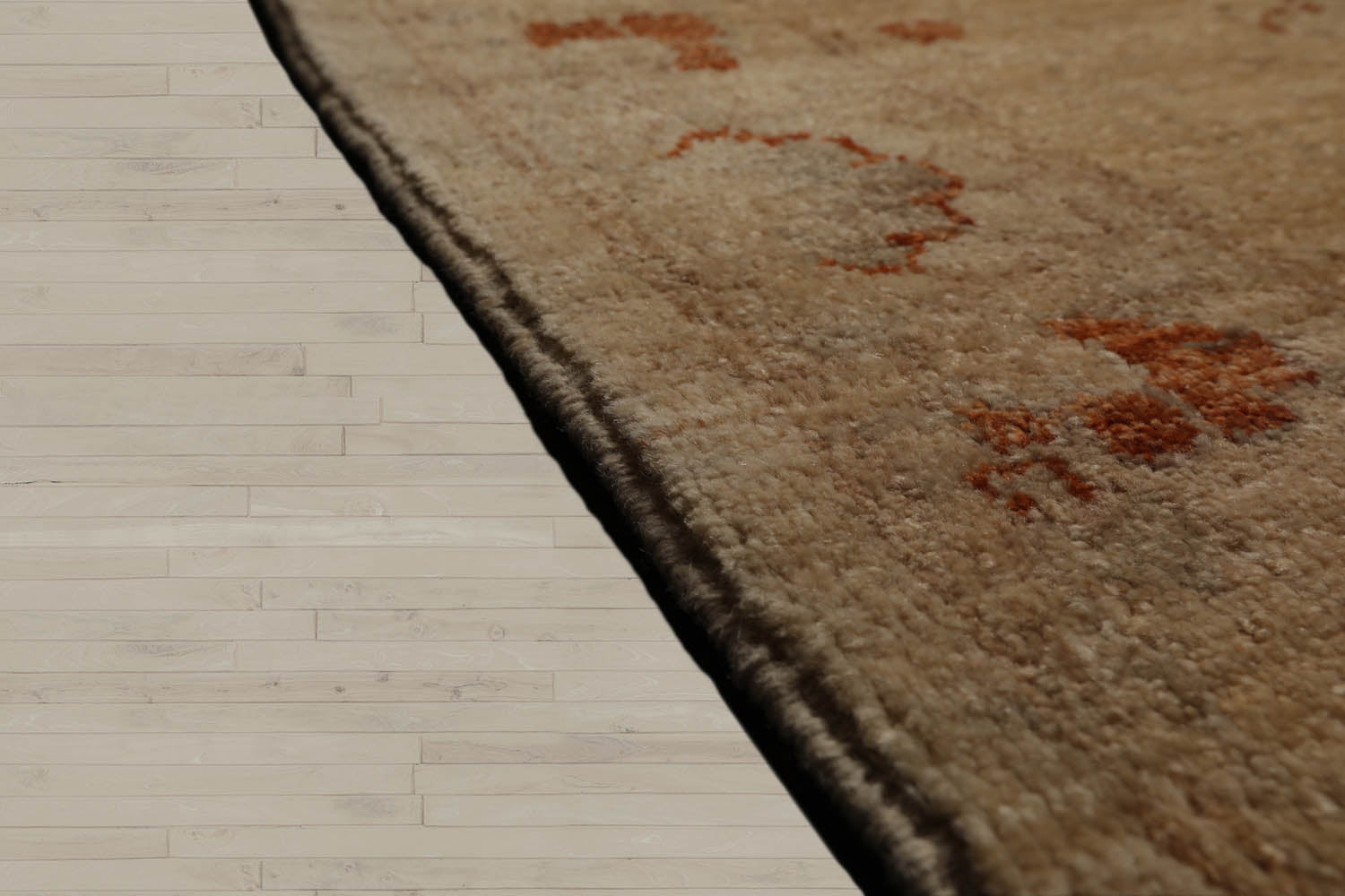 12x18 Warm Beige, Caramel, Gray Color Hand Knotted  100% Wool Traditional Oriental Rug