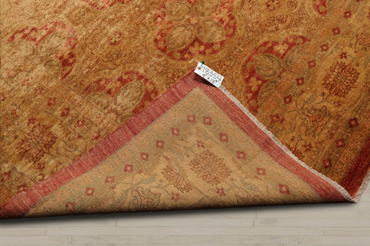 10x14 Gold, Mustard, Sage Color Hand Knotted Oushak 100% Wool Traditional Oriental Rug