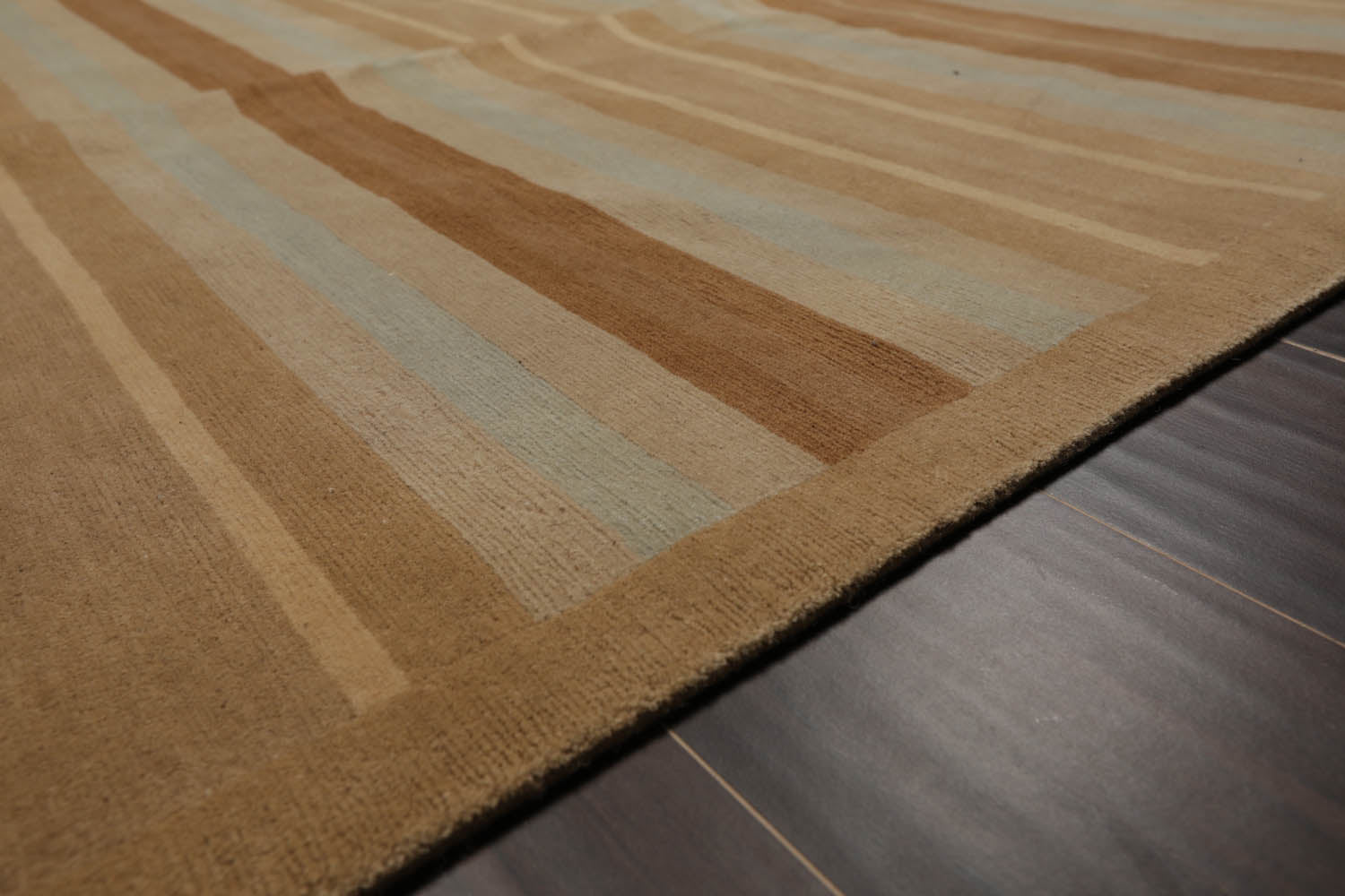 8x10 Tan, Aqua, Brown Color Hand Knotted  100% Wool Modern Oriental Rug