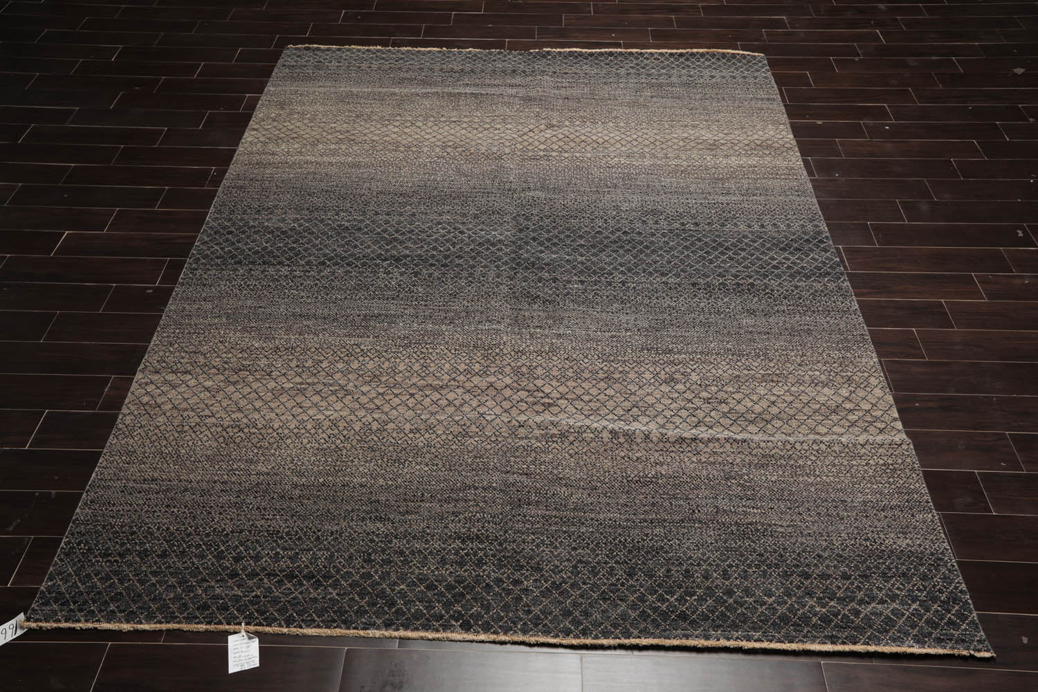 8x10 Gray, Beige, Color Hand Knotted  100% Wool Modern Oriental Rug