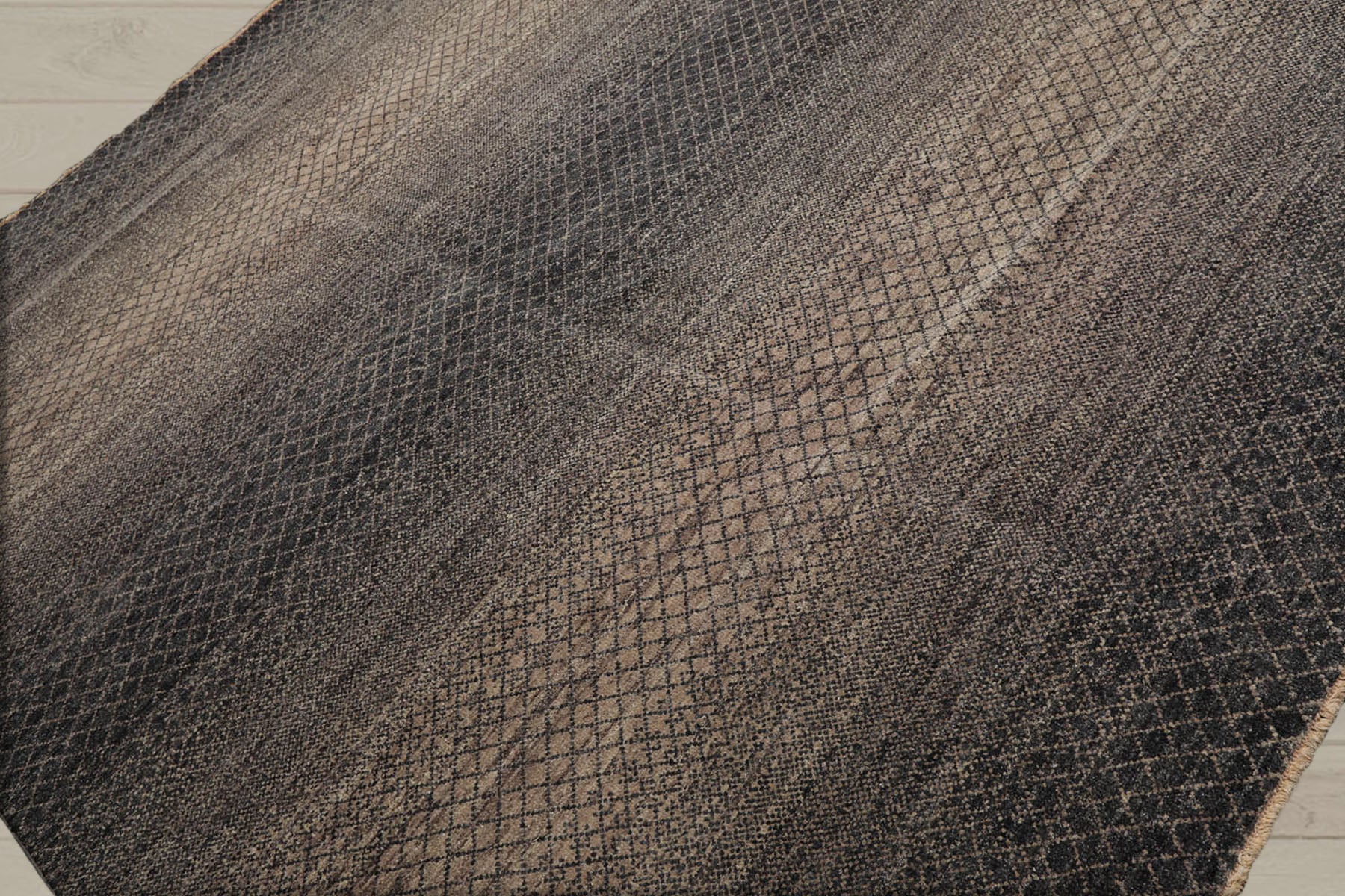 8x10 Gray, Beige, Color Hand Knotted  100% Wool Modern Oriental Rug