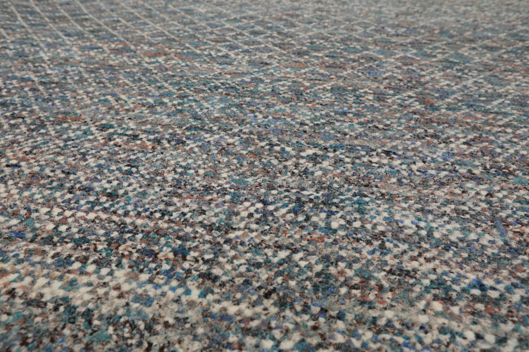 8x10 Ivory, Blue, Aqua Color Hand Knotted  100% Wool Modern Oriental Rug