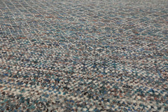 8x10 Ivory, Blue, Aqua Color Hand Knotted  100% Wool Modern Oriental Rug