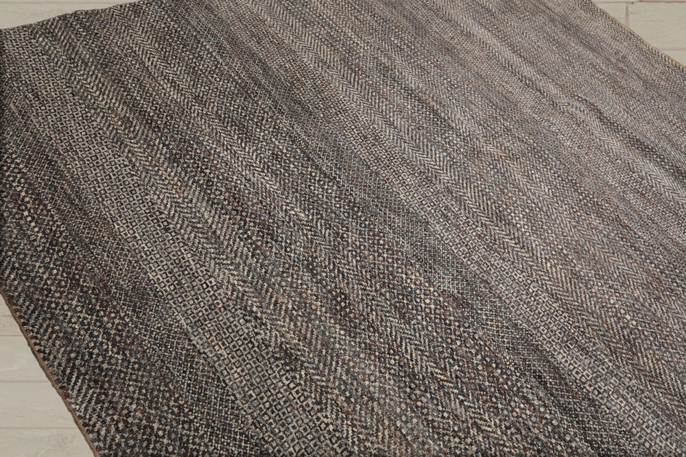 8x10 Ivory, Gray, Brown Color Hand Knotted  100% Wool Modern Oriental Rug