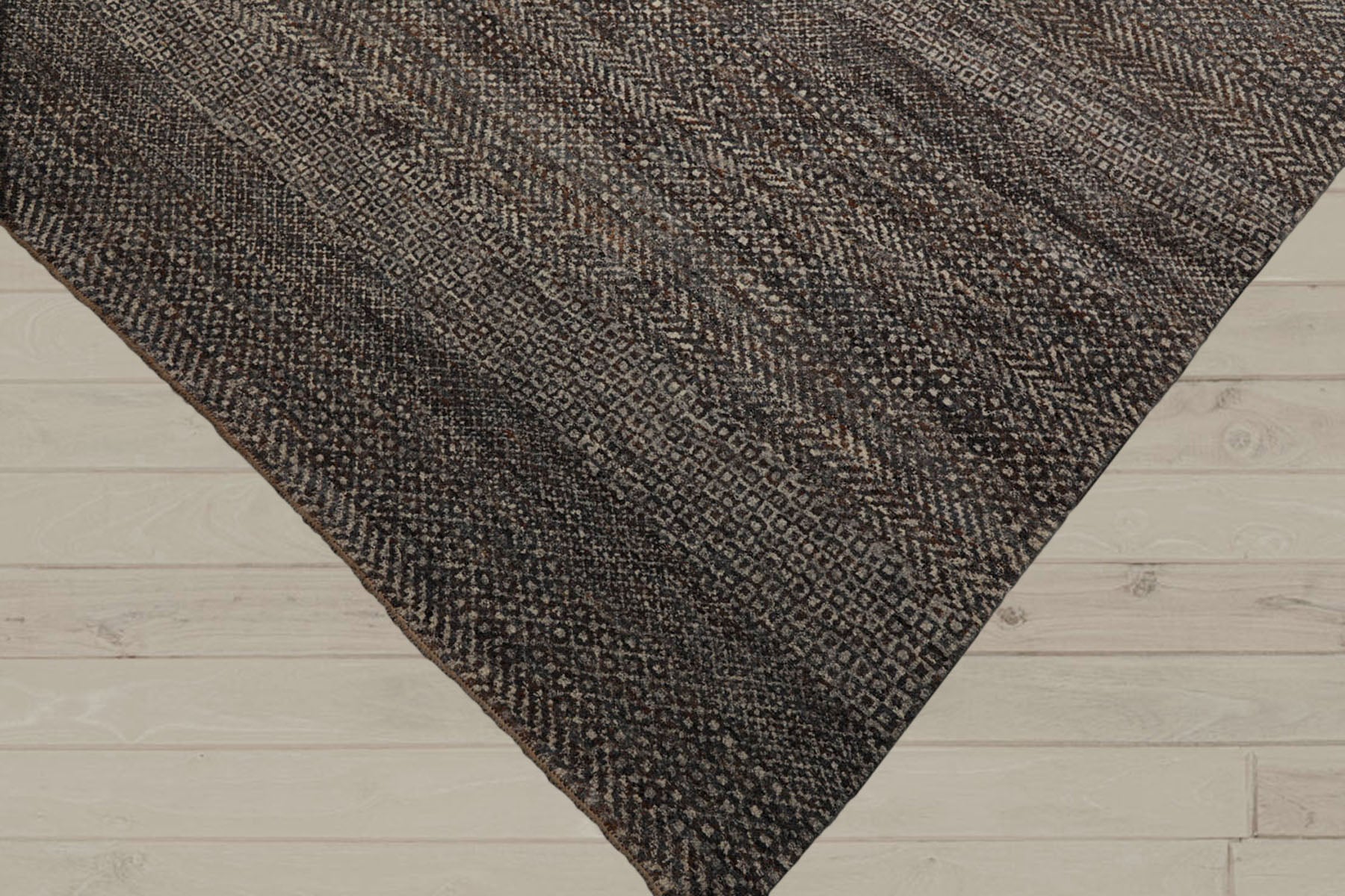 8x10 Ivory, Gray, Brown Color Hand Knotted  100% Wool Modern Oriental Rug