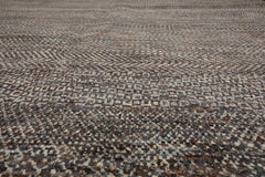 8x10 Ivory, Gray, Brown Color Hand Knotted  100% Wool Modern Oriental Rug