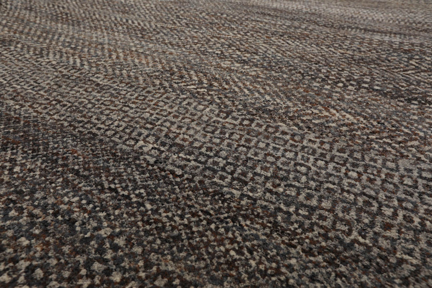 8x10 Ivory, Gray, Brown Color Hand Knotted  100% Wool Modern Oriental Rug