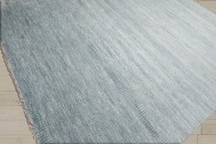 Multi Size Gray Blue White Color Hand Knotted  Wool & Silk Modern Oriental Rug