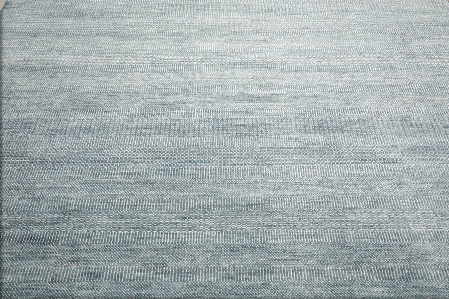 Multi Size Gray Blue White Color Hand Knotted  Wool & Silk Modern Oriental Rug