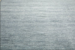 Multi Size Gray Blue White Color Hand Knotted  Wool & Silk Modern Oriental Rug