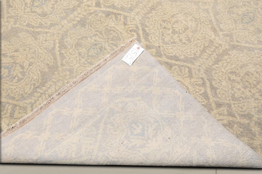 10x14 Gray, Beige, Slate Color Hand Knotted Oushak 100% Wool Transitional Oriental Rug