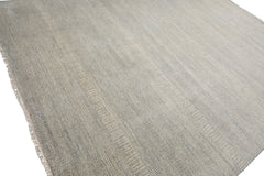 Knotted Rug Beige Gray Hand Knotted Multi Size Wool and Silk Grass Modern Rugs