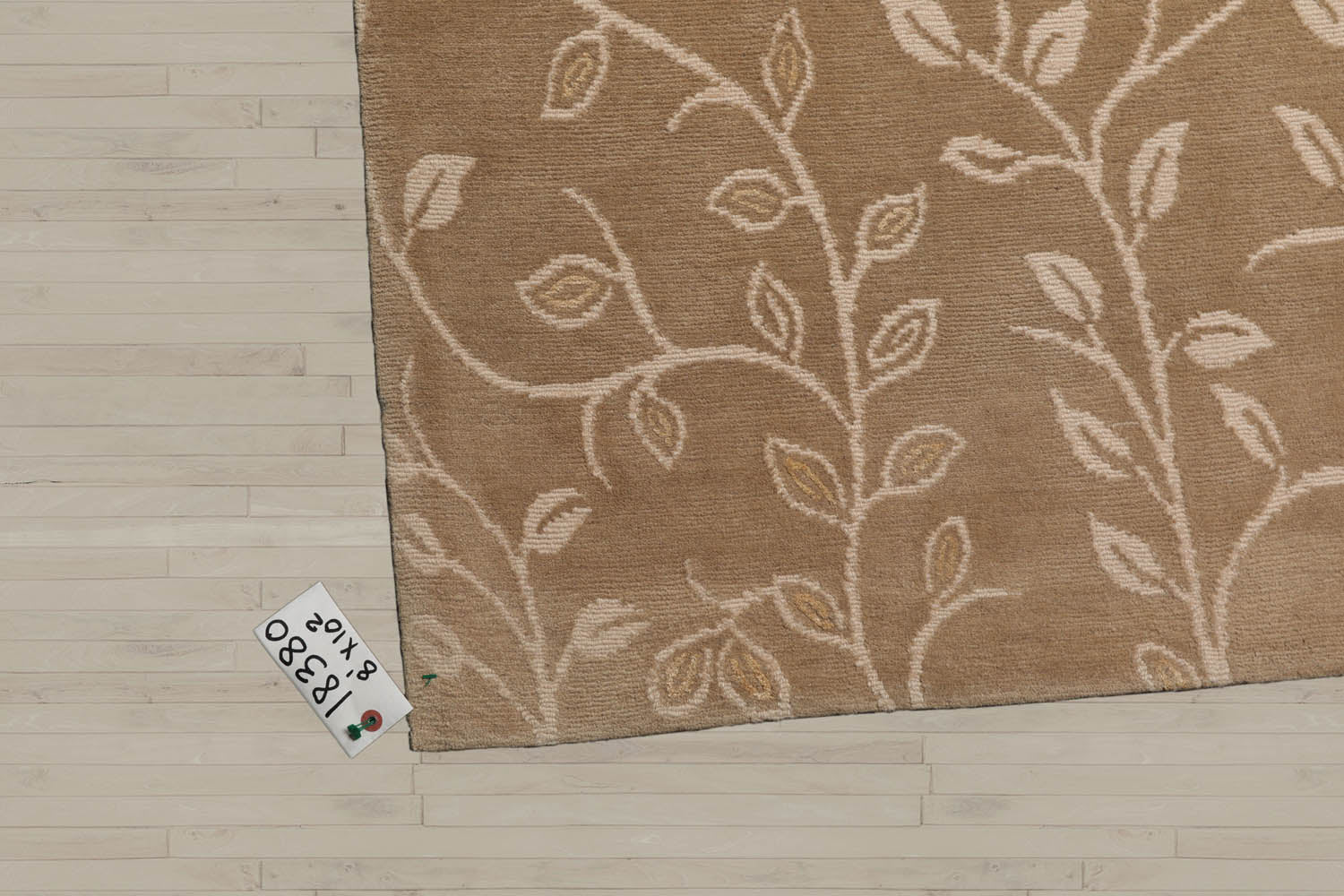 8x10 Tone on Tone Beige, , Color Hand Knotted  100% Wool Transitional Oriental Rug