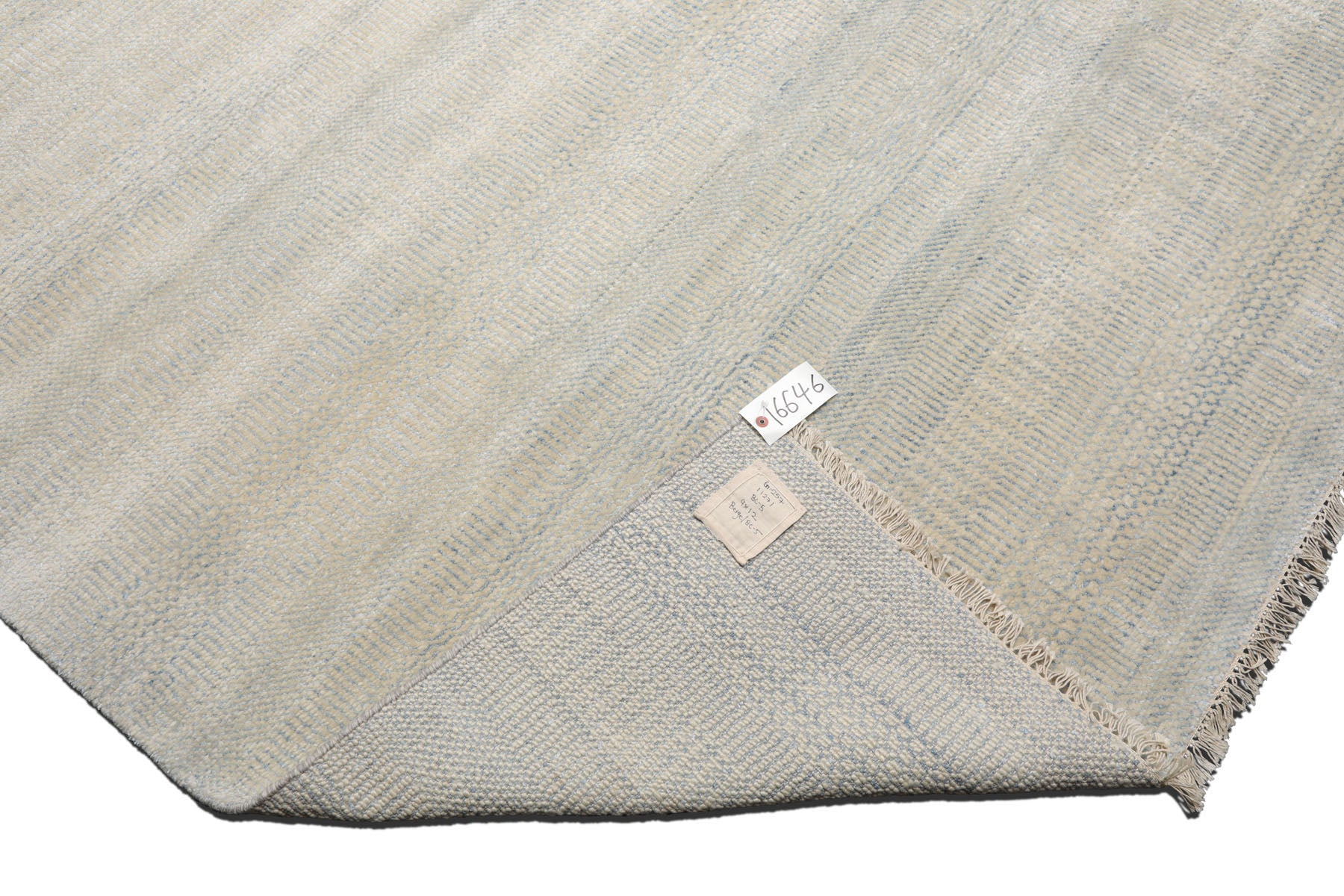 Knotted Rug Beige Gray Hand Knotted Multi Size Wool and Silk Grass Modern Rugs