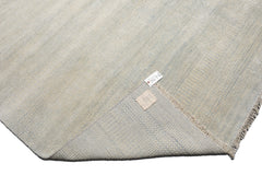 Knotted Rug Beige Gray Hand Knotted Multi Size Wool and Silk Grass Modern Rugs