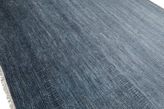 Knotted Rug Blue Gray Hand Knotted Multi Size Wool and Silk Grass Modern Rugs