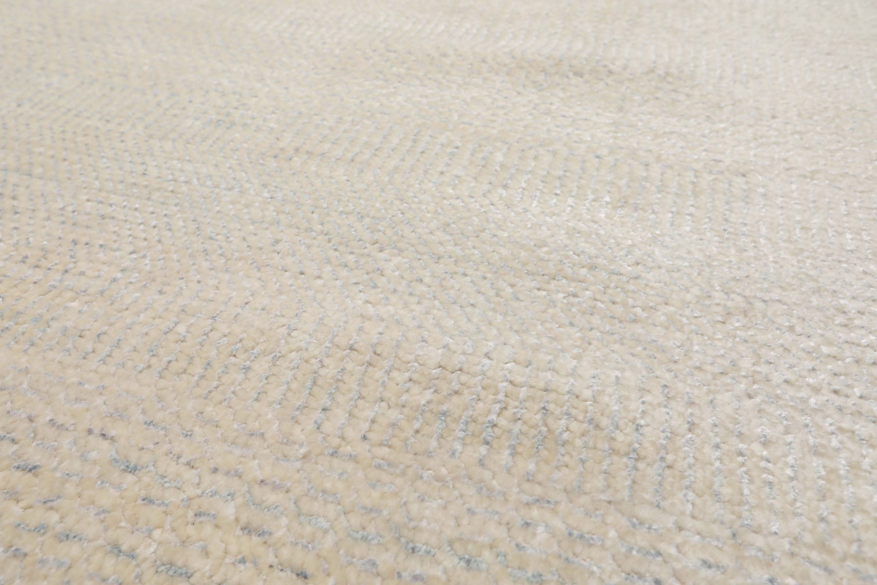Knotted Rug Beige Gray Hand Knotted Multi Size Wool and Silk Grass Modern Rugs
