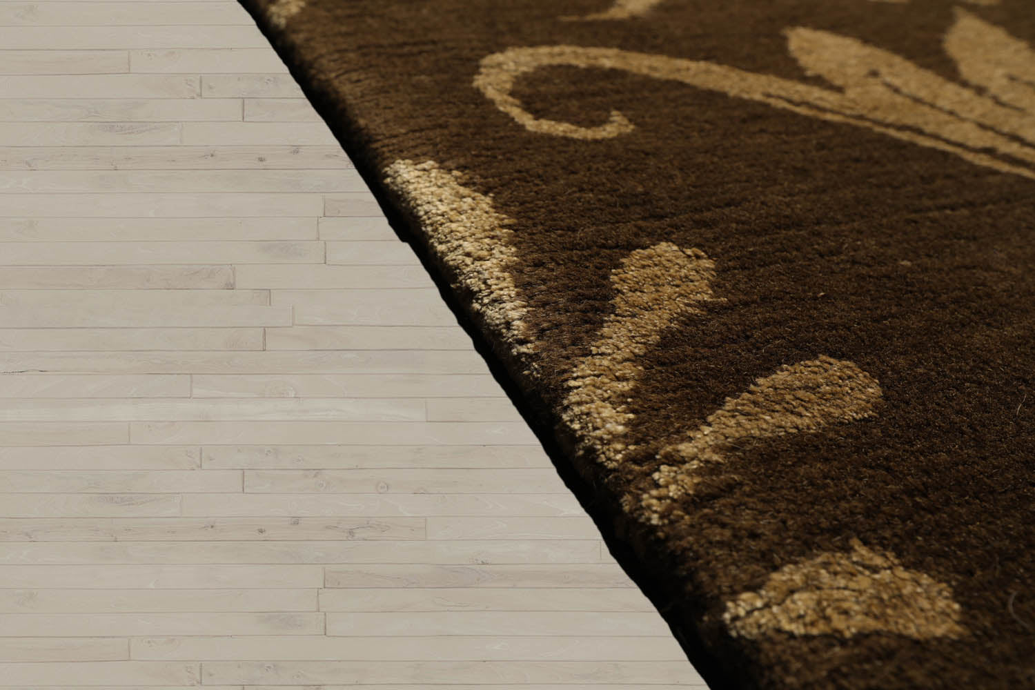 8x10 Olive, Gold, Color Hand Knotted  Wool & Silk Transitional Oriental Rug
