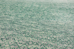 9x12 Green, Beige, Gray Color Hand Knotted  100% Wool Modern Oriental Rug