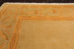 9x12 Beige, Peach, Gold Color Hand Knotted  100% Wool Traditional Oriental Rug