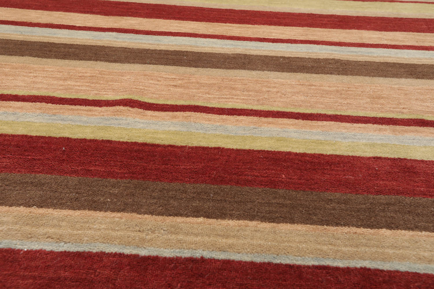 8x10 Rust, Tan, Lime Color Hand Knotted  100% Wool Modern Oriental Rug