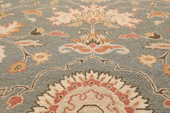 8x10 Slate, Beige, Taupe Color Hand Knotted Kashan 100% Wool Traditional Oriental Rug