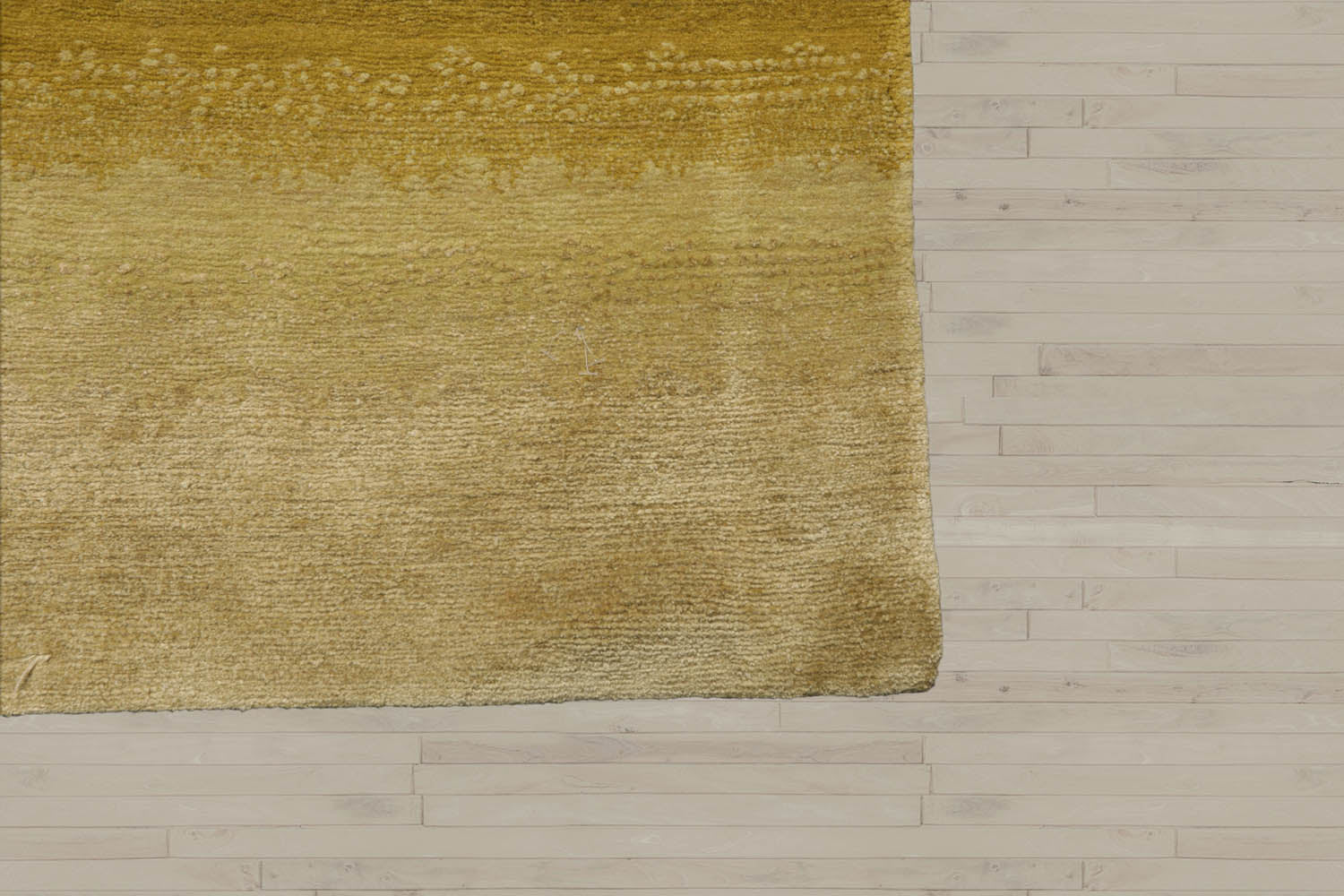 3x12 Olive, Green, Gold Color Hand Knotted Ombre 100% Wool Contemporary Oriental Rug