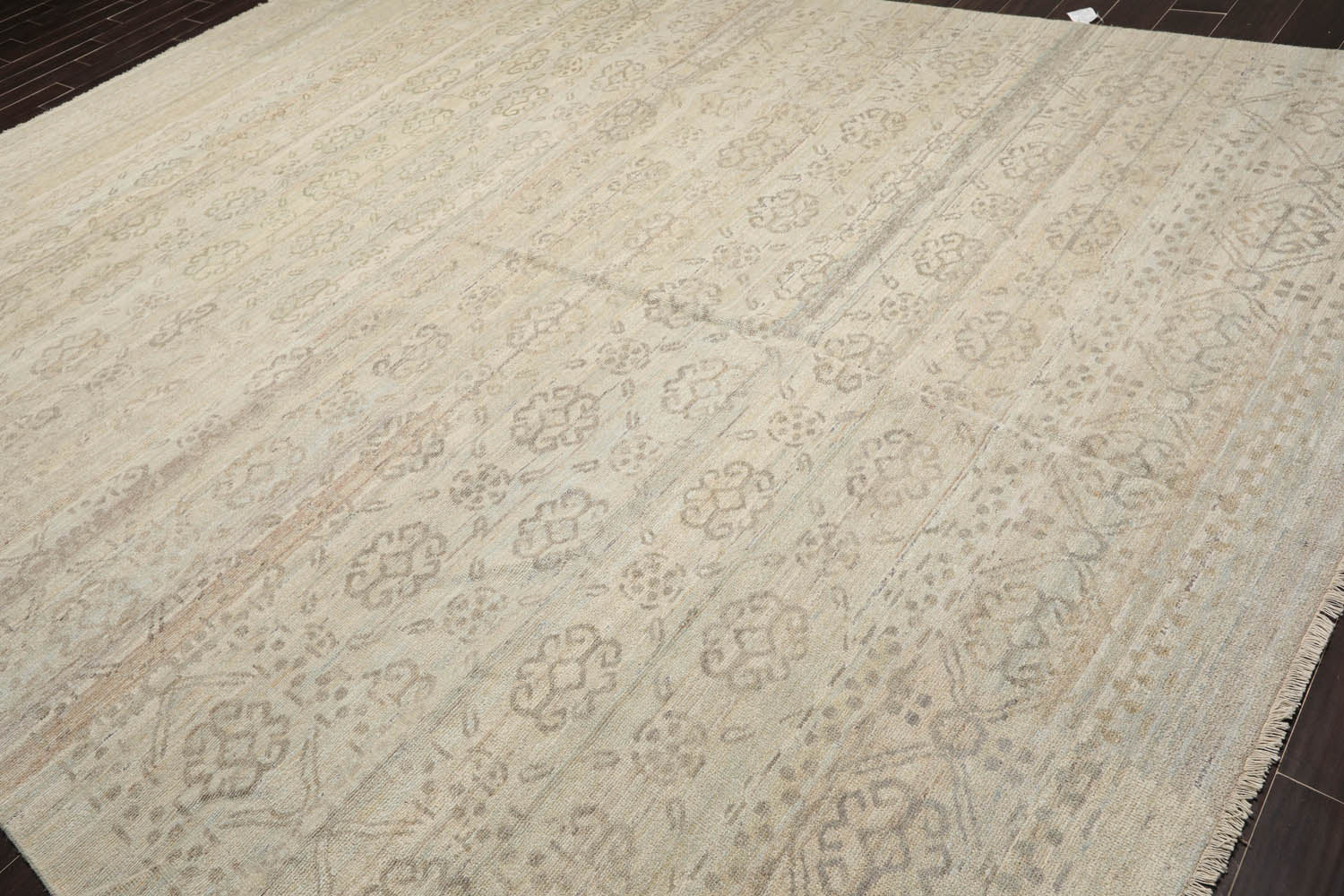 Multi Size Gray Beige Color Hand Knotted Oushak Wool Traditional Oriental Rug