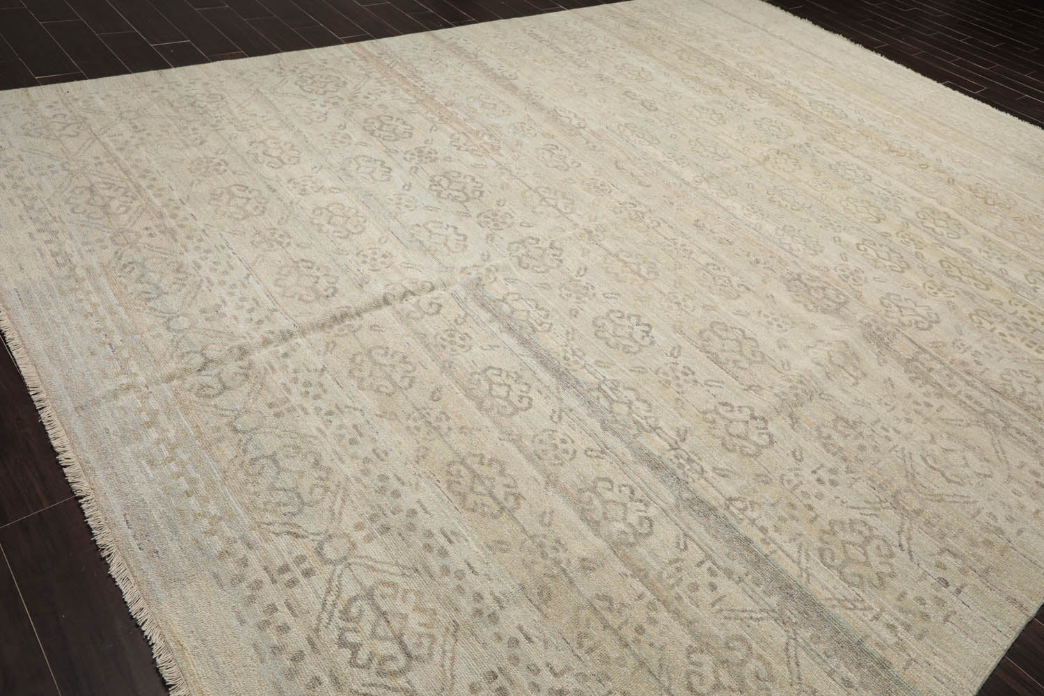 Multi Size Gray Beige Color Hand Knotted Oushak Wool Traditional Oriental Rug